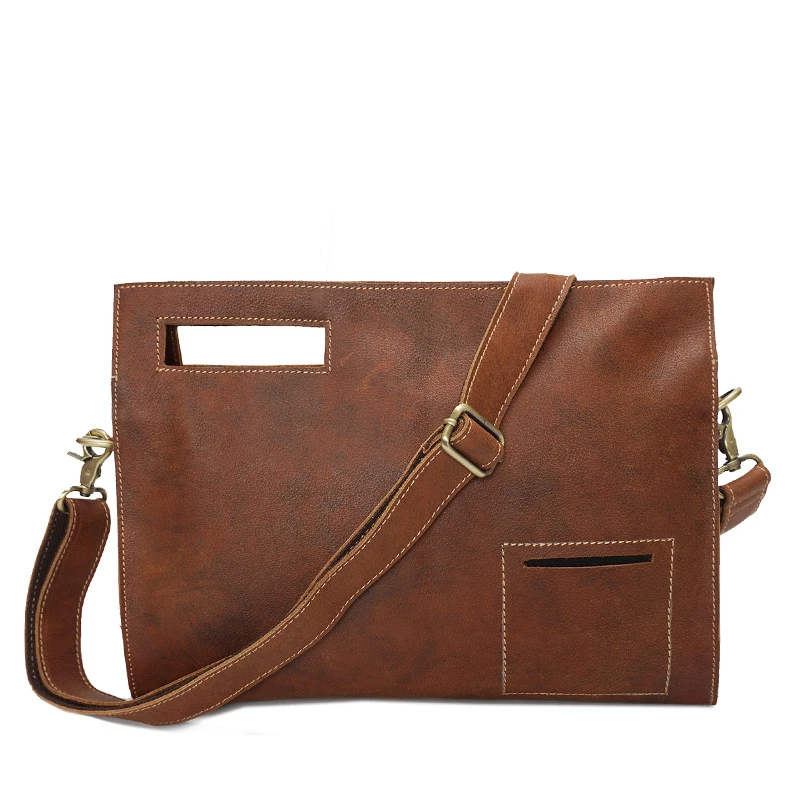 Для Мужчин's Винтаж Стиль из натуральной яловой кожи клатч Повседневное