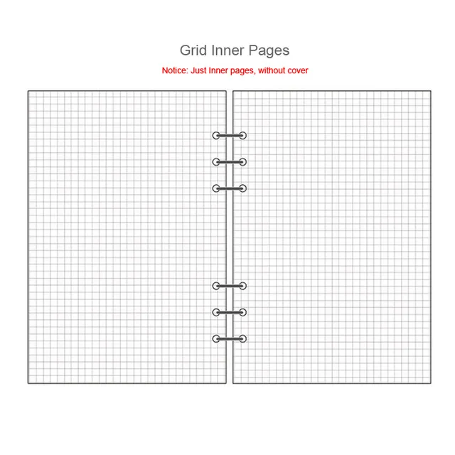 Grid A5 A6 Bullet Journal внутренние страницы блокнот планировщик наполнитель бумаги линия пустая сетка Дневник Блокнот Канцелярские товары школьные принадлежности - Цвет: Grid