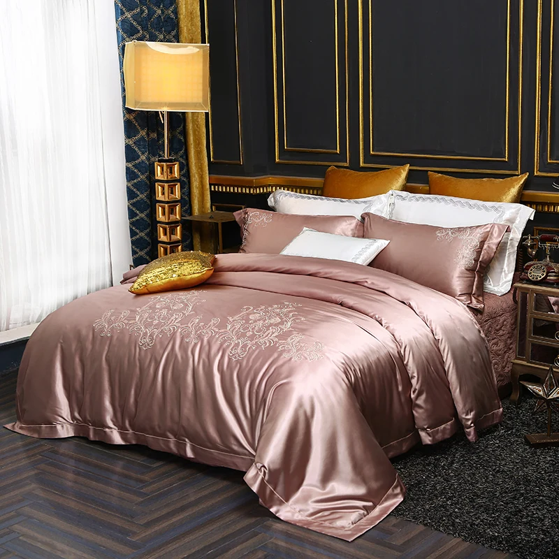 Новый роскошный высококачественный Комплект постельного белья из тенселя с