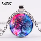 Ожерелье SONGDA с изображением Древа Жизни, ожерелья с кабошоном и драгоценными камнями, подвесы, чокеры, подарок для женщин, ювелирные изделия рейки