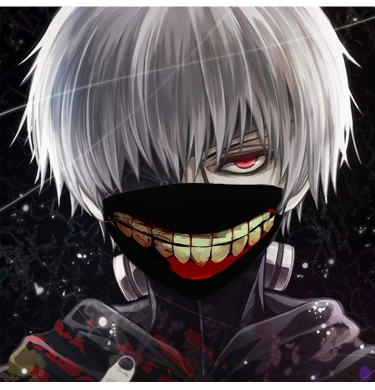 Аниме Токийский вурдалак, Маскарадные костюмы KanekiKen, маски для лица, маски против пыли, естественно, один предмет, вечерние, для подарка
