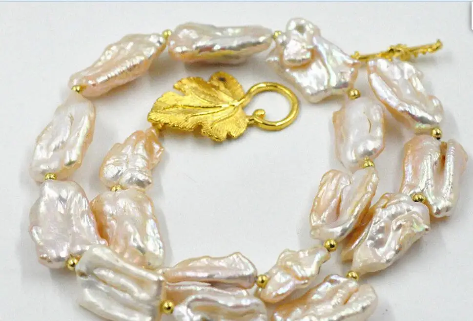 HOT New BEAUTIFUL 15X20MM south sea Pink baroque pearl necklace 18&quot | Украшения и аксессуары