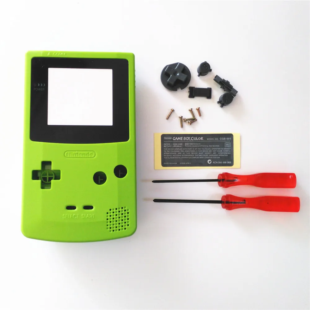 Чехол для Apple Green Shell чехол Nintendo for GBC GameBoy цветная консоль + отвертка резиновая