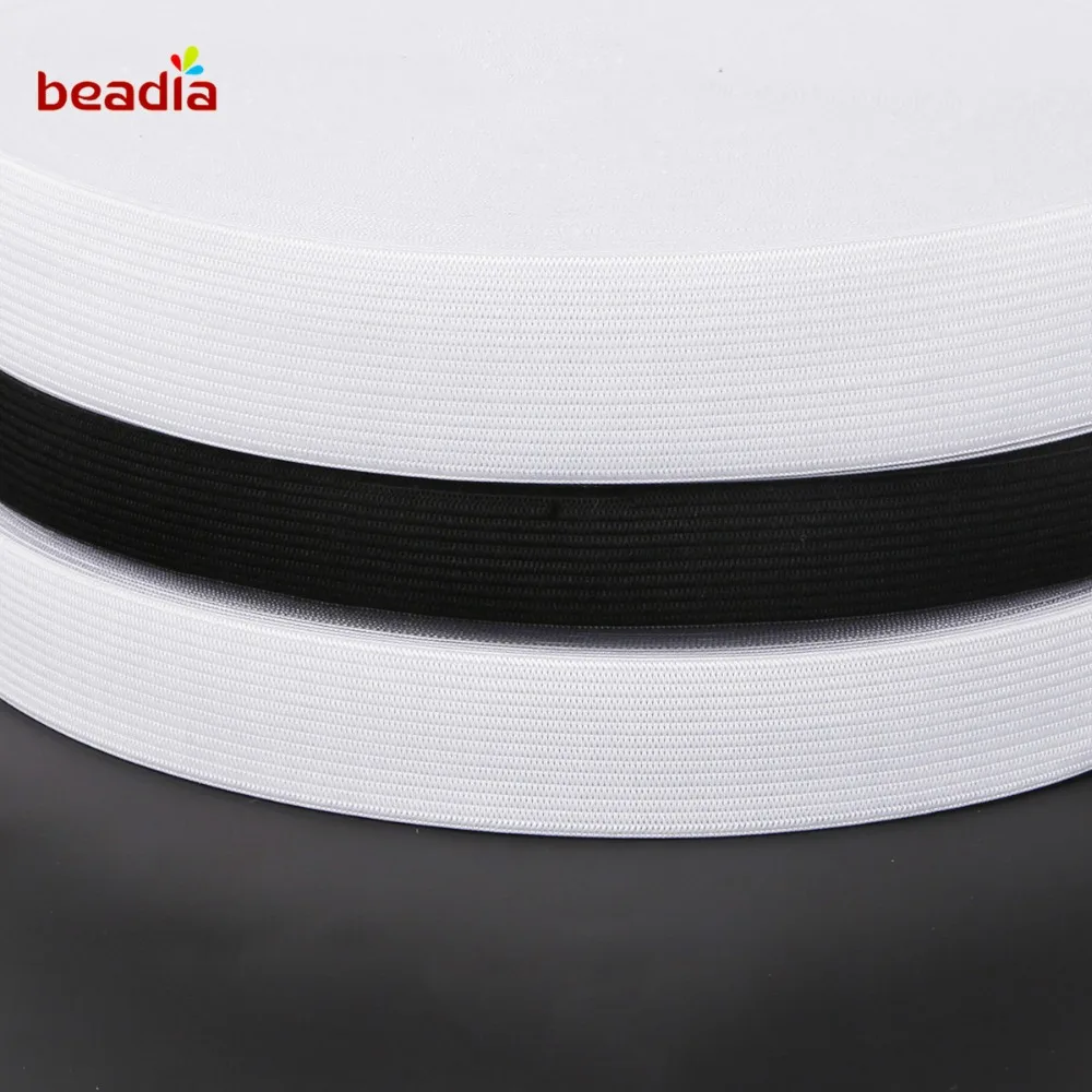 5 ярдов/партия мульти размер черный белый плоская тонкая широкая эластичная