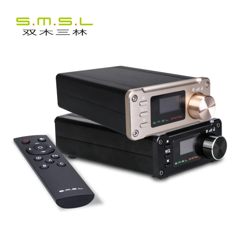 Портативный усилитель мощности с 4 входами оптический USB диск s. M.S.L. SMSL. 1 PLUS HiFi 50 Вт