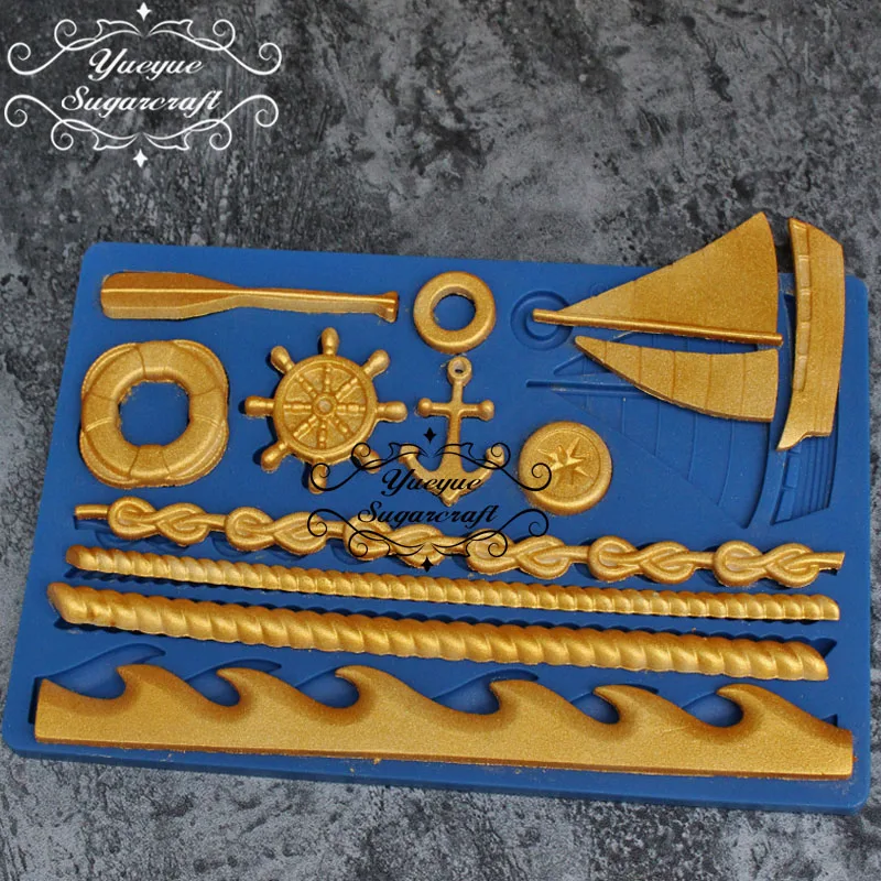 Yueyue Sugarcraft Морская Лодка силиконовая форма помадка для украшения торта