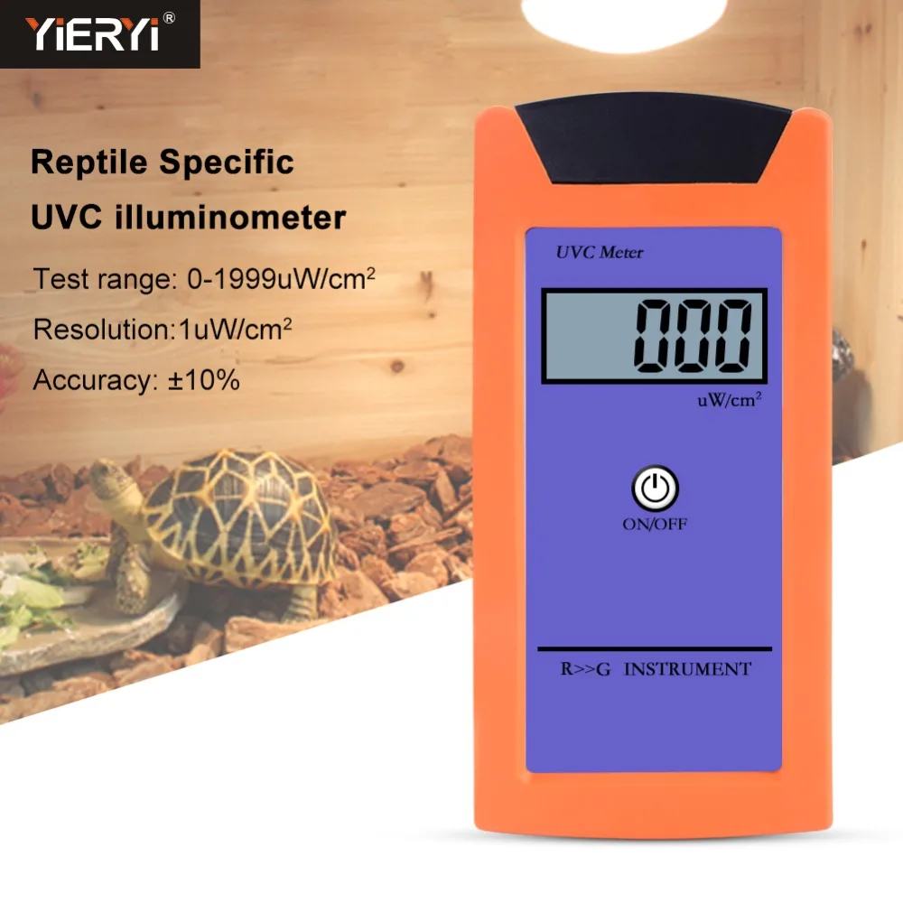 Yieryi RGM-UVC рептилий с УФ-излучением метр 1uw/cm2 высокая точность УФ освещенности метр UVC светимость измерительный инструмент