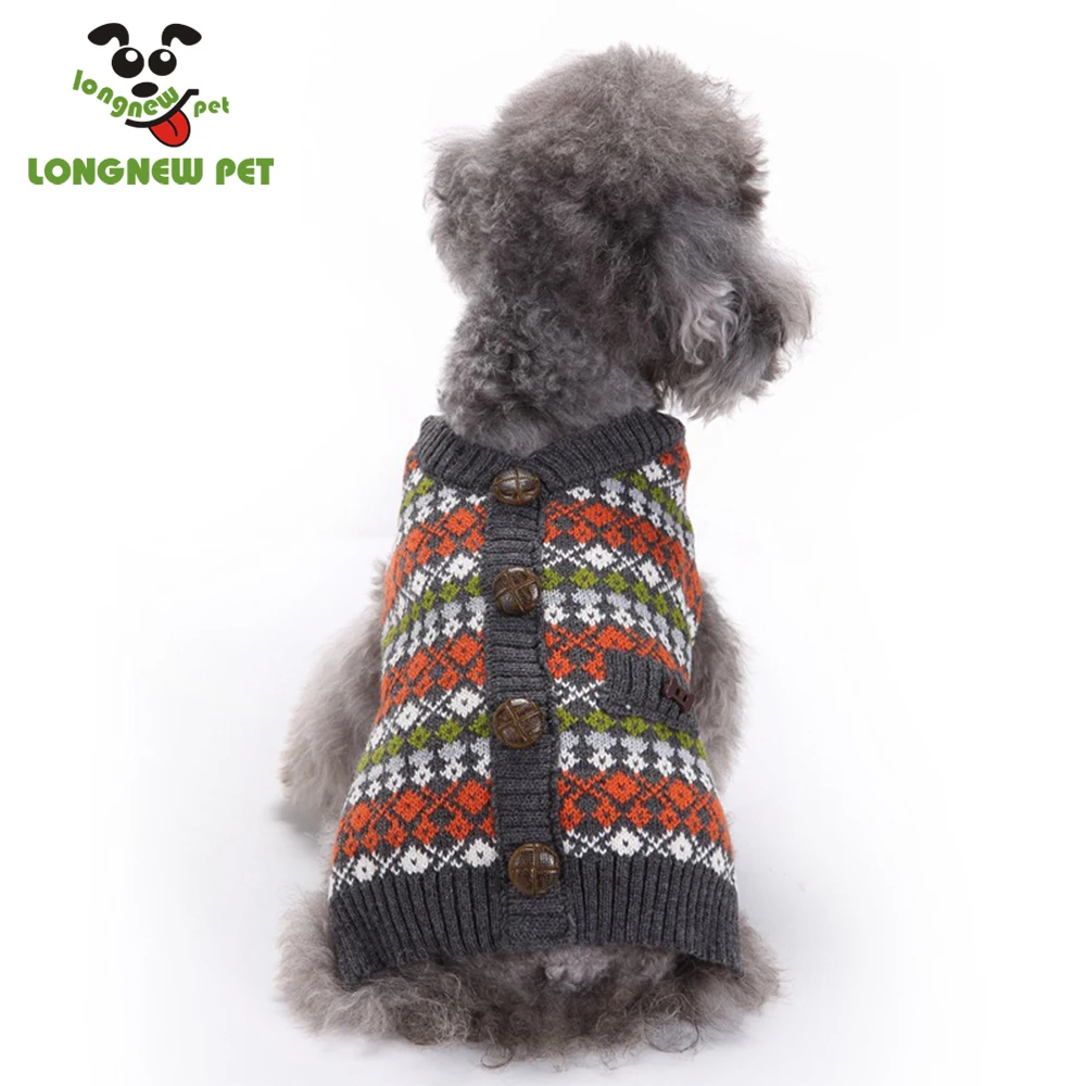 Собака Рождество одежда британский стиль кнопку ПЭТ для маленький средний