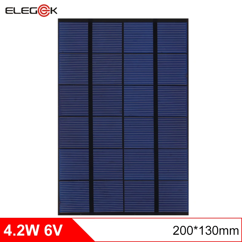 ELEGEEK 4 2 W 6V 200*130 мм DIY солнечных батарей Панель поликристаллический кремний PET + EVA