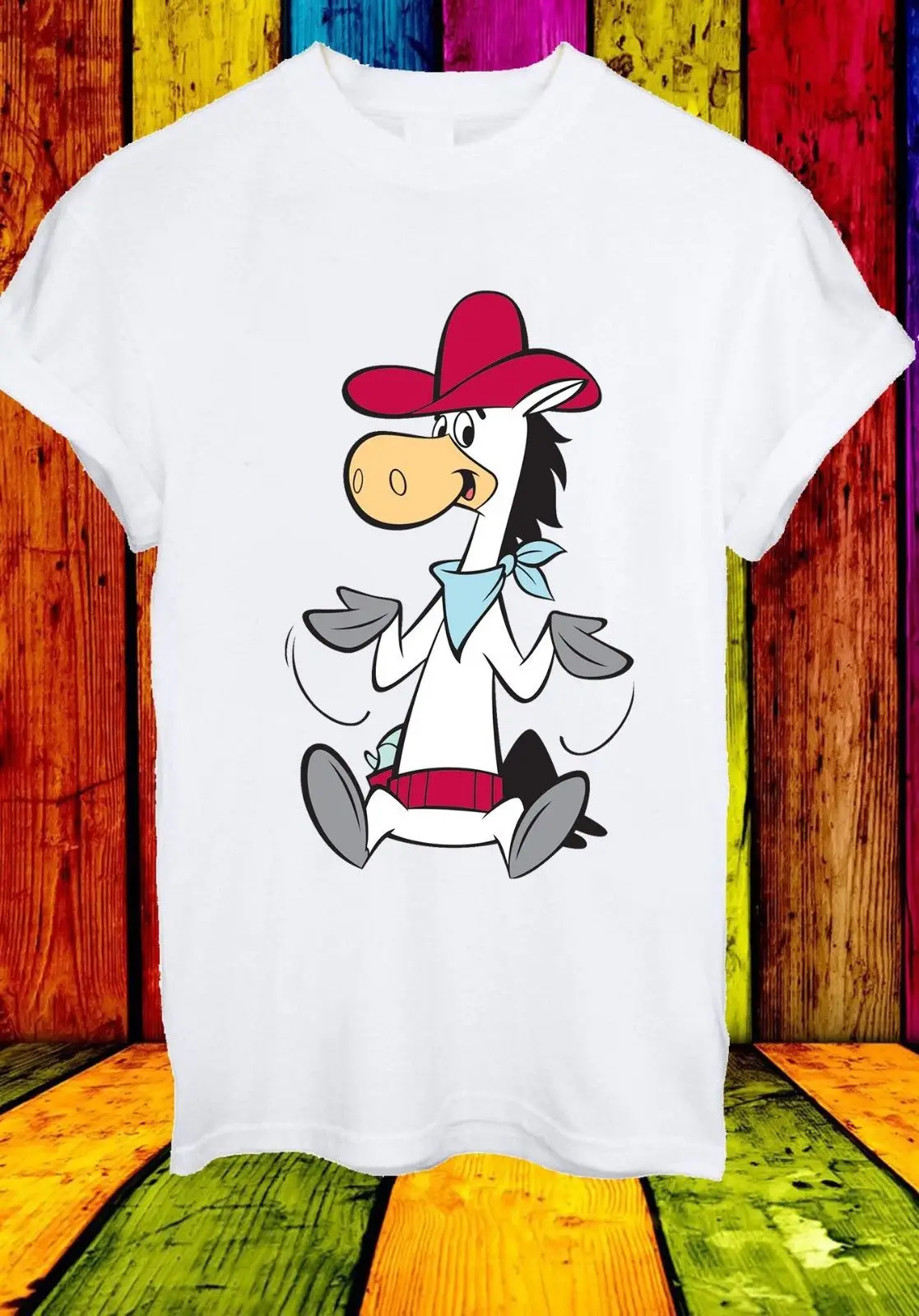 Quick Draw McGraw Scary Prairie Cowboy Hat Cartoon Men Women Unisex T-shirt 839 Short Sleeve Cheap Sale Cotton T Shirt | Мужская одежда