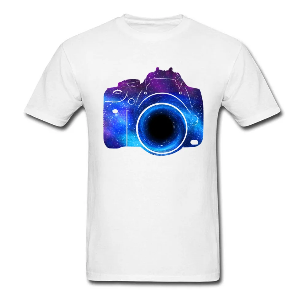 

Galaxy Space Men's Art Design T Shirts No Button Breathable Cotton Fabric Clothes Shirt For Male 2018 Retro Camera Hole Tshirts