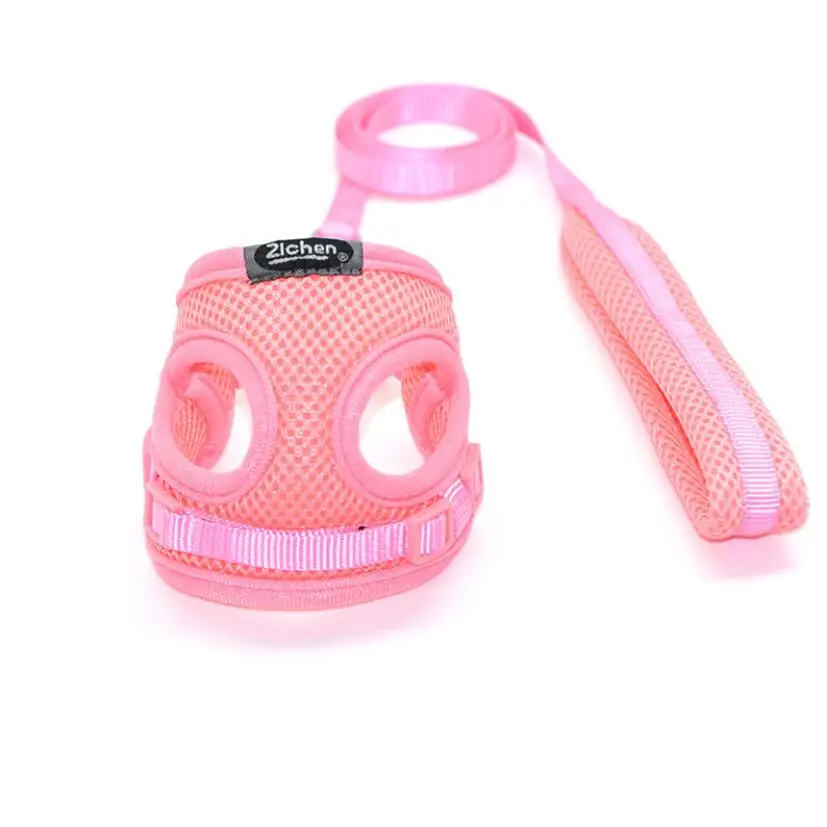 Dog Cat Harness Vest Pet Supplies Adjustable Soft Breathable Mesh Chest Strap Walking Lead Leash for Puppy Small Medium Dog