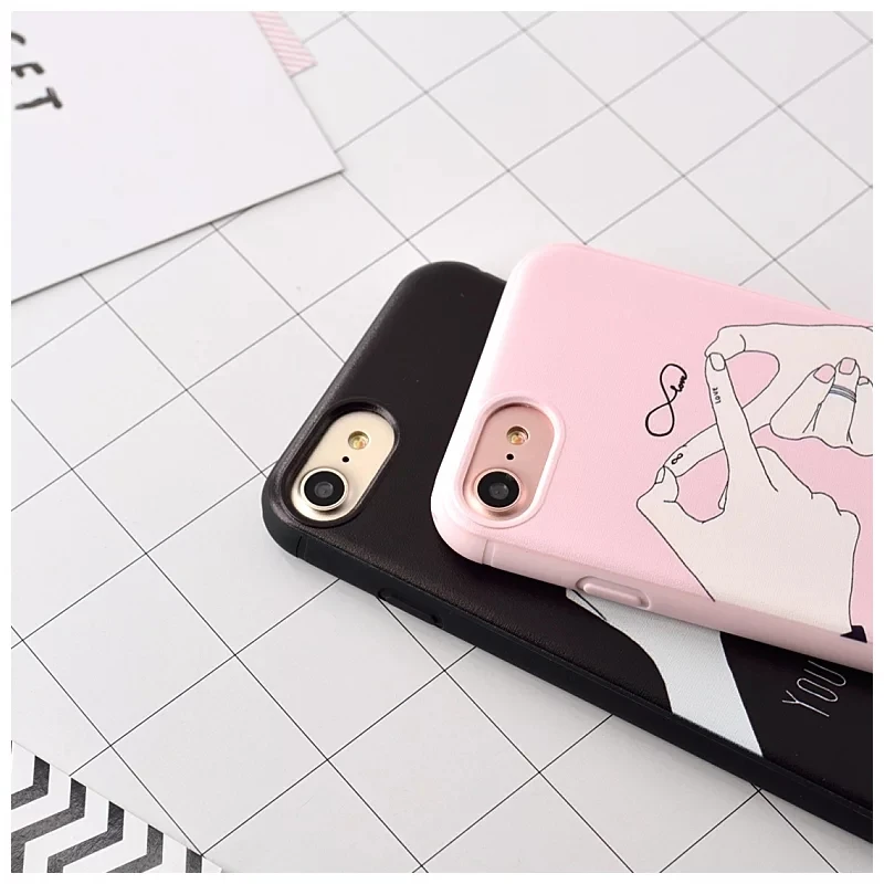Пару розово-Клянемся Бесконечная любовь пара чехол для iPhone X Xs Max 8 7Plus 11 Pro XR