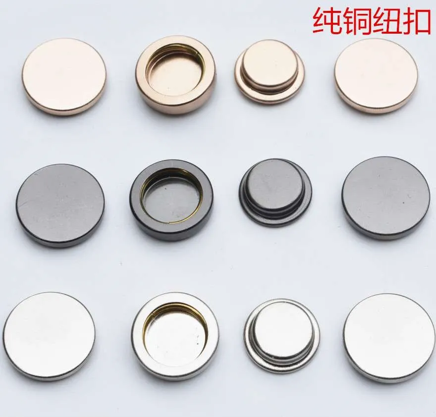 2 комплекта пуховой куртки из чистой меди кнопки металлические для одежды с