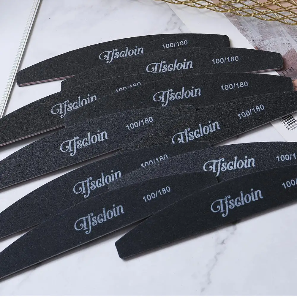 Профессиональная пилка для ногтей Tfscloin 10 шт. 100/180 Грит буферный блок УФ Гель лак
