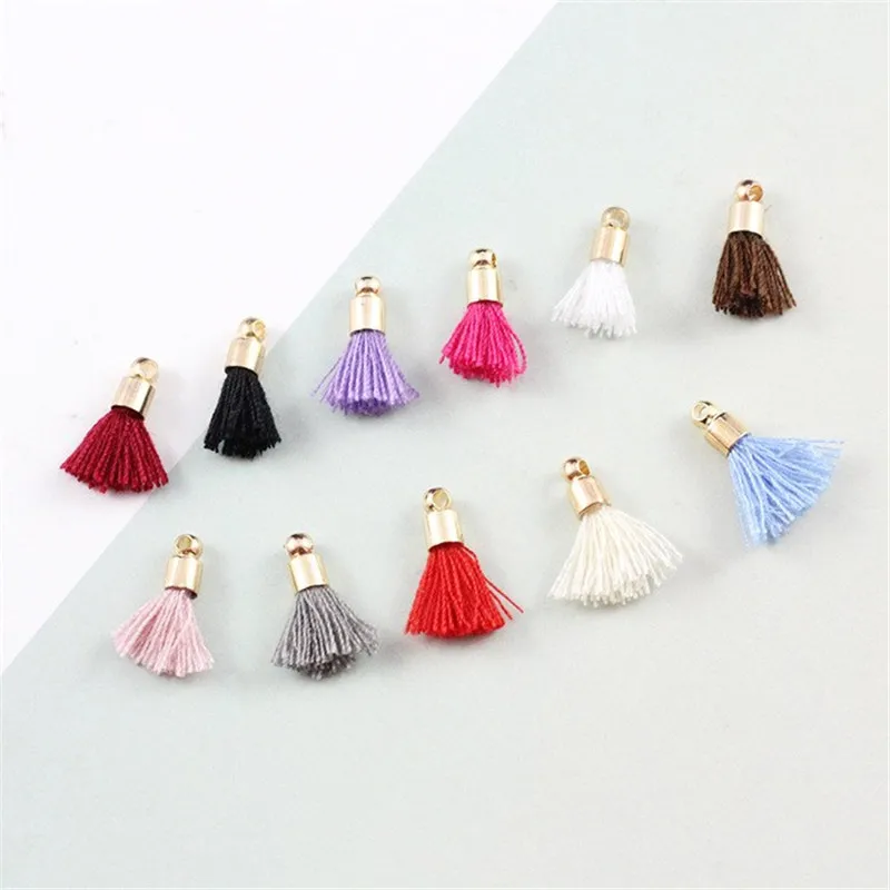 10 шт./пакет мини красочные кепки кисточкой серьги браслет ожерелье украшения