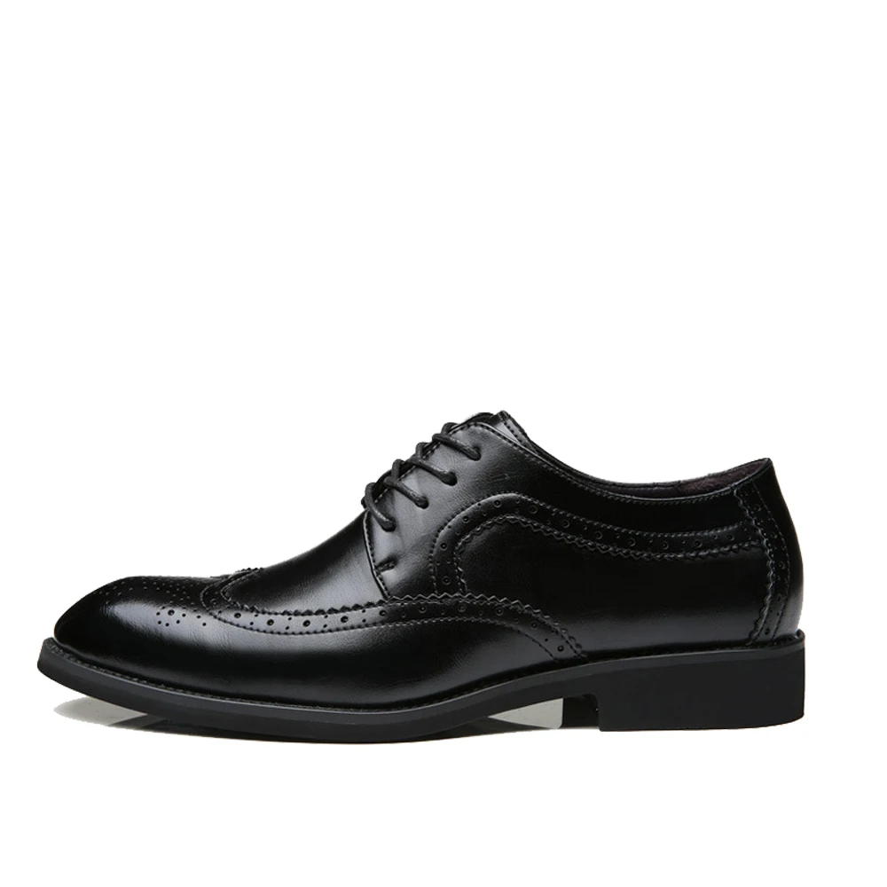 QFFAZ New Men Dress Genuine Leather Casual Shoes Flats Business Oxford Formal Wedding | Обувь