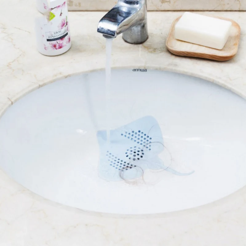 Кухонный силиконовый пятиконечный фильтр для раковины присоска ванной комнаты