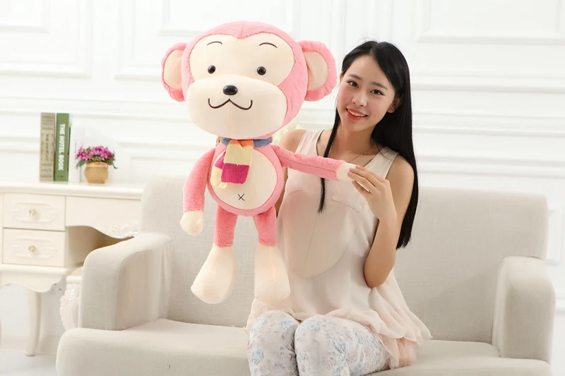 Прекрасный шарф обезьянка пара маленькая искусственная плюшевая игрушка