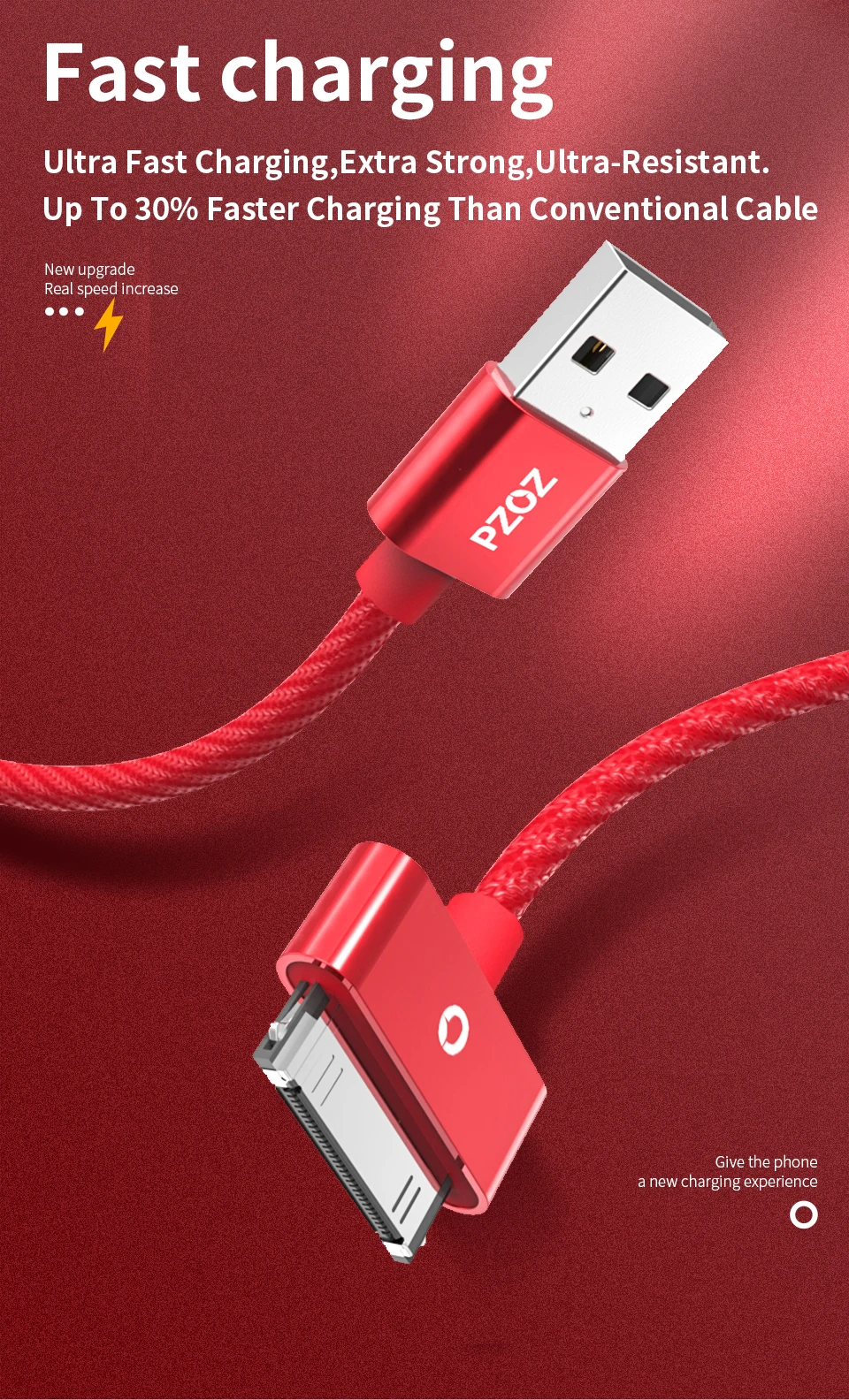 PZOZ usb кабель для iphone 4s Зарядное устройство usb кабель Быстрая зарядка для iphone 4 s iPod Touch Nano iphone 4 30 pin адаптер кабель синхронизации данных