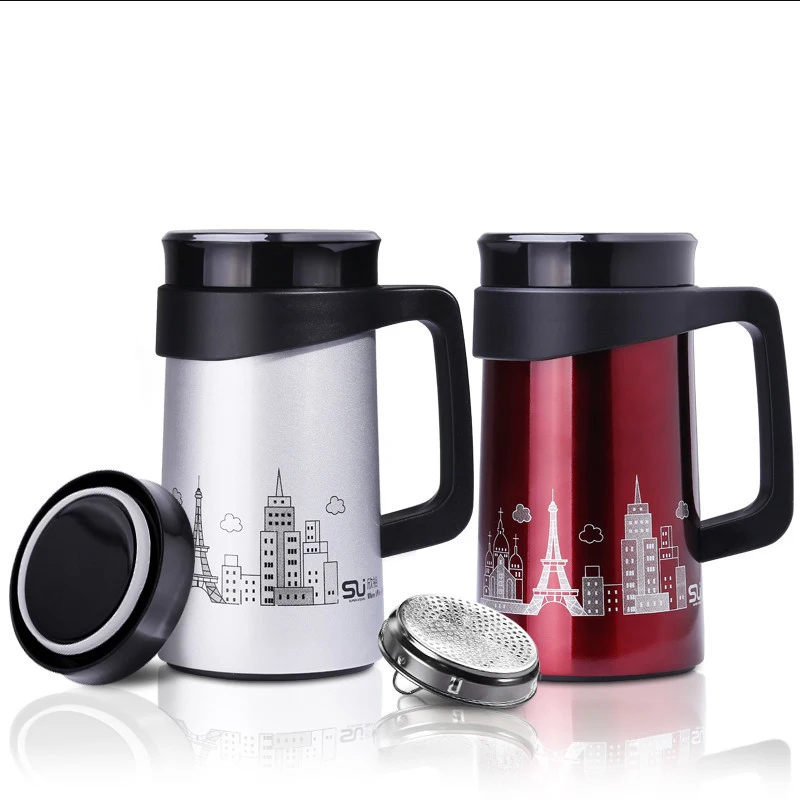 500 мл термос чашка Нержавеющая сталь Кофе кружка Посуда для напитков Чай заварки