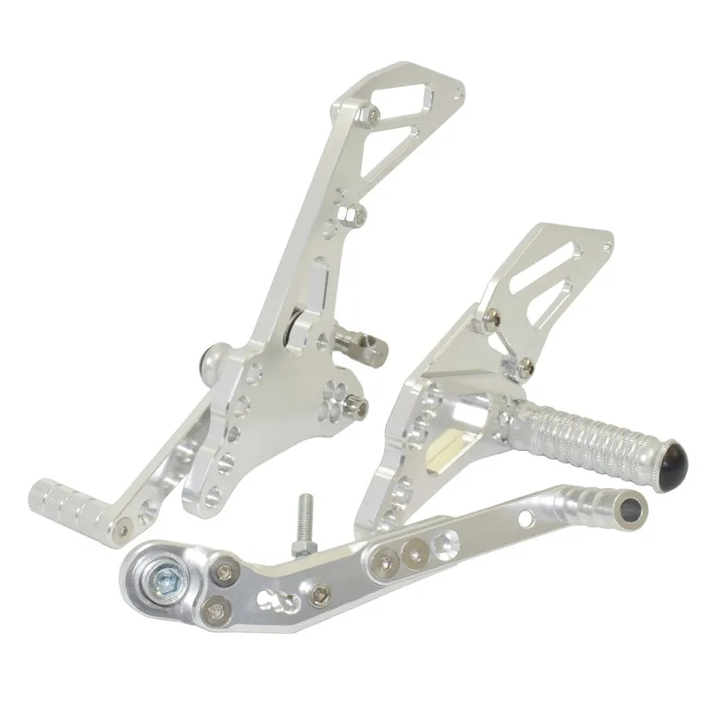 Silver Waase для Suzuki GSXR600 GSXR750 GSXR 600 750 2011 2012 2013- Регулируемые задние наборы Rider Rearset подножки для ног - Цвет: Silver