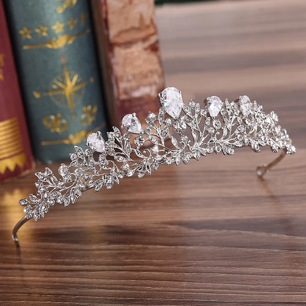 Bride Crown Zircon Luxury Wedding Hair Accessories for Women Tiara Elegant Jewelry Headwear Princess | Украшения и аксессуары