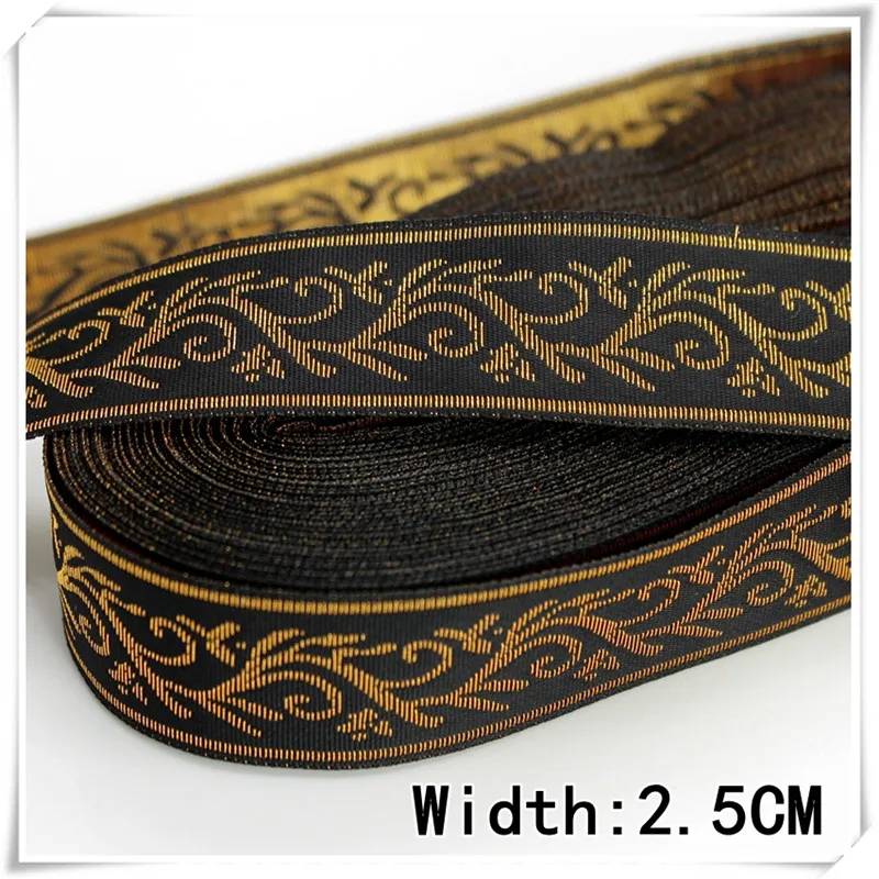 5 ярдов/партия лента золотистого/серебристого цвета 2 см 7 см|ribbon webbing|black webbingwebbing