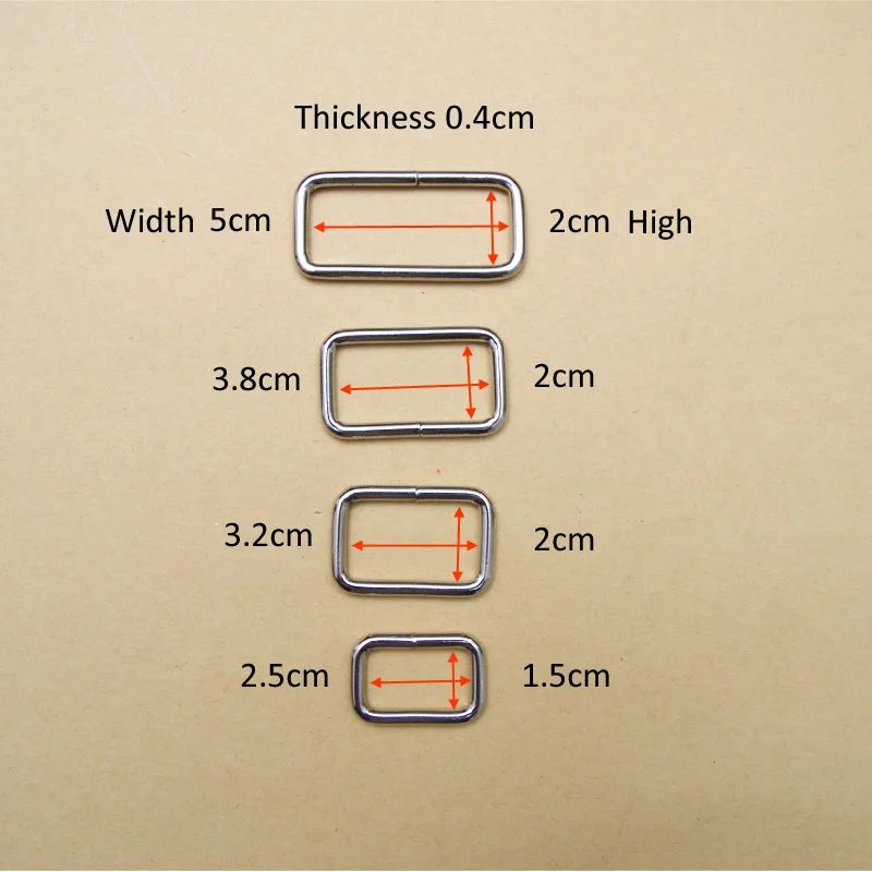 10 шт. не сварные прямоугольные треугольные полукруглые скользящие Кольца Dee
