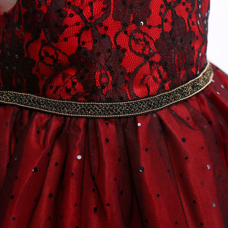 2018 New Flower Girl Princess Dress Mesh Sequins Party Kids Dresses For Girls Wedding 14 Years Sleeveless Children Costume | Детская