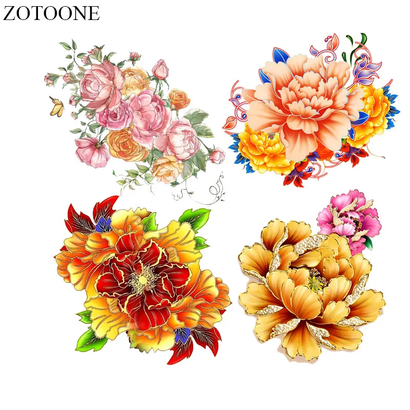 ZOTOONE Цветочные нашивки для девочек одежда платья Сделай Сам A level моющийся