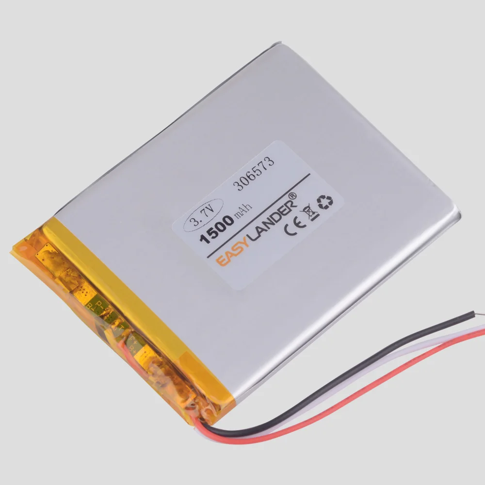 3 линии 306573 7 V 1500mAh литий-полимерные LiPo батареи питания батарея для читателя digma s665