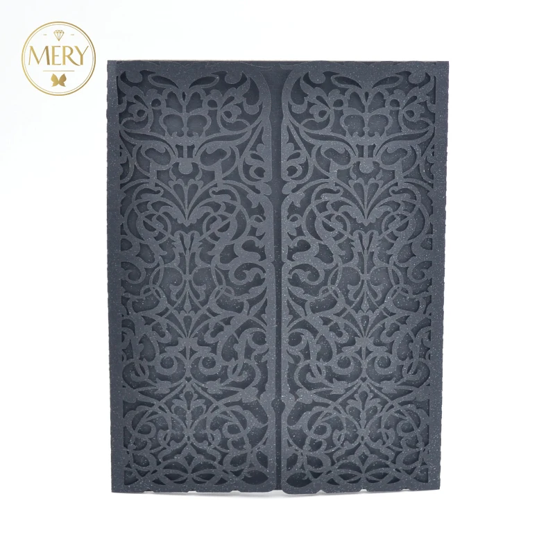 Новые товары элегантная Свадебная пригласительная открытка с лазерной резкой на