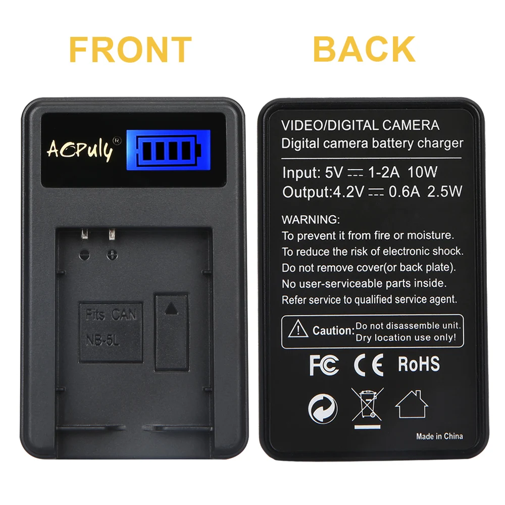 Аккумуляторная батарея AOPULY 3 шт. NB-5L NB 5L NB5L USB ЖК-зарядное устройство для камеры Canon