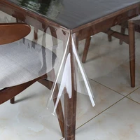 pvc tablecloth oil and stain resistant soft glass cloth kitchen tablecloth 0 5mm customizable transparent waterproof tablecloth
