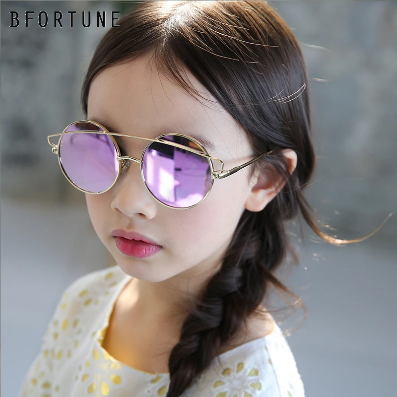 BFORTUNE 2018 Steampunk Boys Girls Kids Sunglasses Brand Designer High Quality Ocean Lens Children Sun Glasses UV400 |