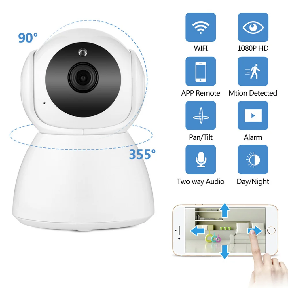 IP-камера LOFAM 1080P 2 Мп Wi-Fi ночное видение | Безопасность и защита
