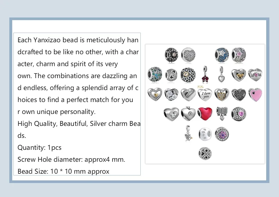 Сделай сам, ювелирное изделие для женщин, Подходит для Pandora, подвески, бусины из стерлингового серебра 925, браслет, бусины для изготовления ювелирных изделий, GW2-189