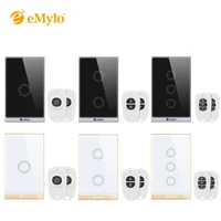 emylo smart wall light switch touch pannel us plug 123 gang wifi rfapptouch control timing work with alexa google assistant