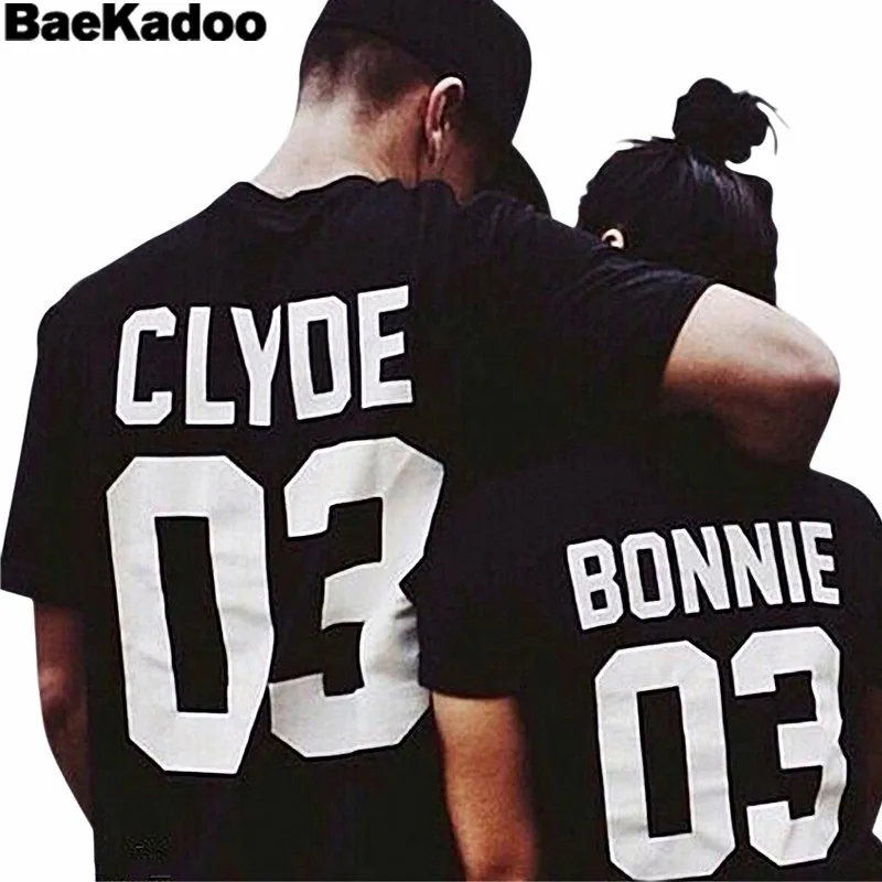 Мужская футболка с короткими рукавами и круглым вырезом BAEKADOO принтом CLYDE &