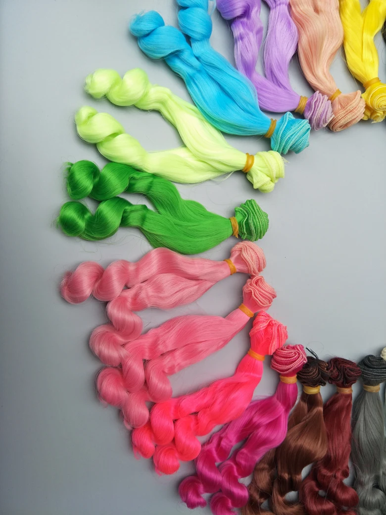 Термостойкие кукольные вьющиеся парики 15 см для русской куклы Барби сделай сам |