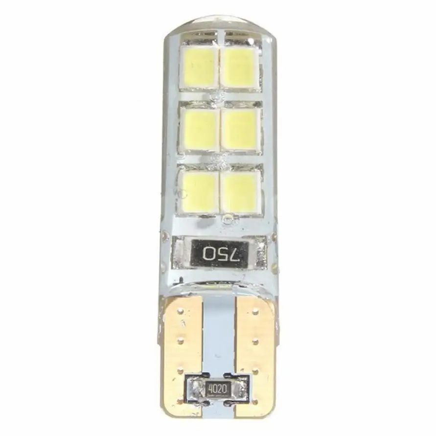 Замена лампы франшизы 10 шт T10 194 W5W COB 2835 SMD 12LED автомобиль Canbus супер яркая Лицензия