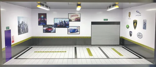 1:18 имитационная модель автомобиля из сплава, модель подземного гаража, автостоянка, модель сцены, игрушка, Пылезащитная витрина - Цвет: S7-2 one