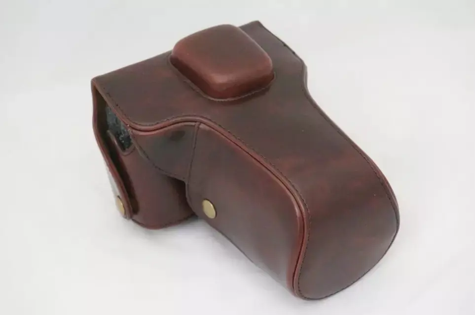 coffee Новинка из искусственной кожи Камера чехол сумка для цифровой камеры Olympus EM5 EM-5 с ремешком Кофе чёрный; коричневый - Цвет: coffee