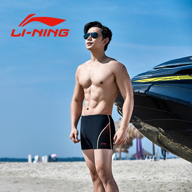 2018 LI NING мужские плавки Шорты для плавания дышащие Мужская боксерская доска