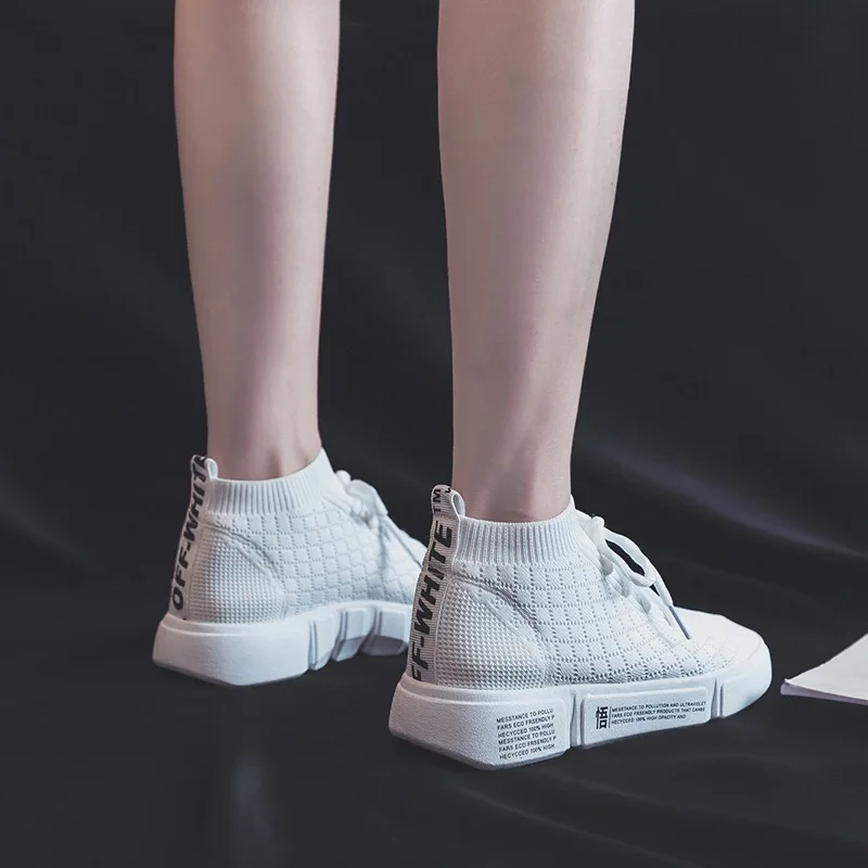 Повседневная обувь женские модные носки 2019 кроссовки со шнуровкой дышащая