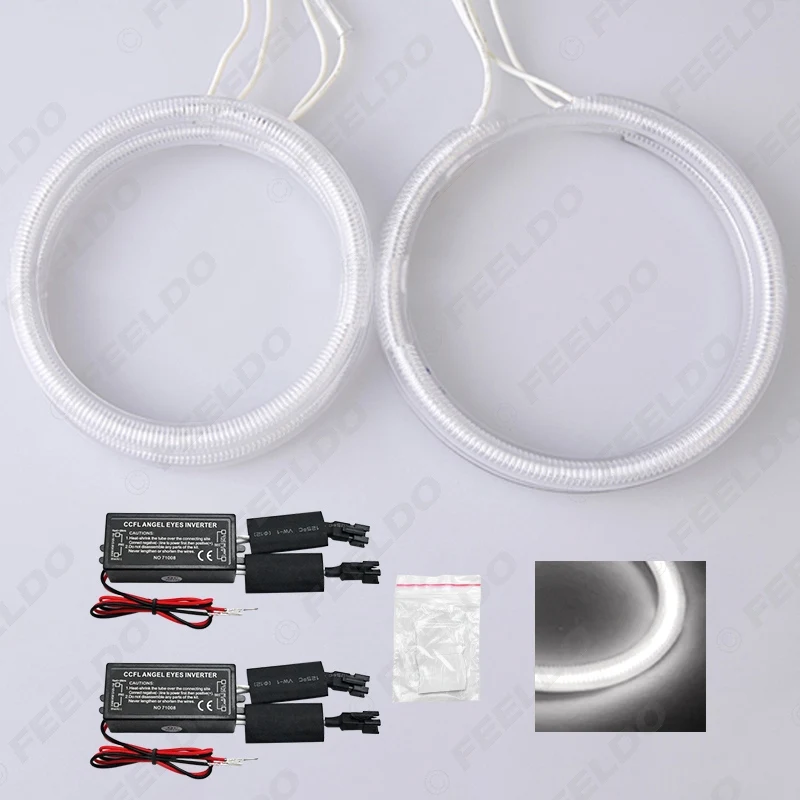 LEEWA 2x90 мм 2x520/530 Автомобильные фары CCFL ангельские глазки кольца ореолов для Chery