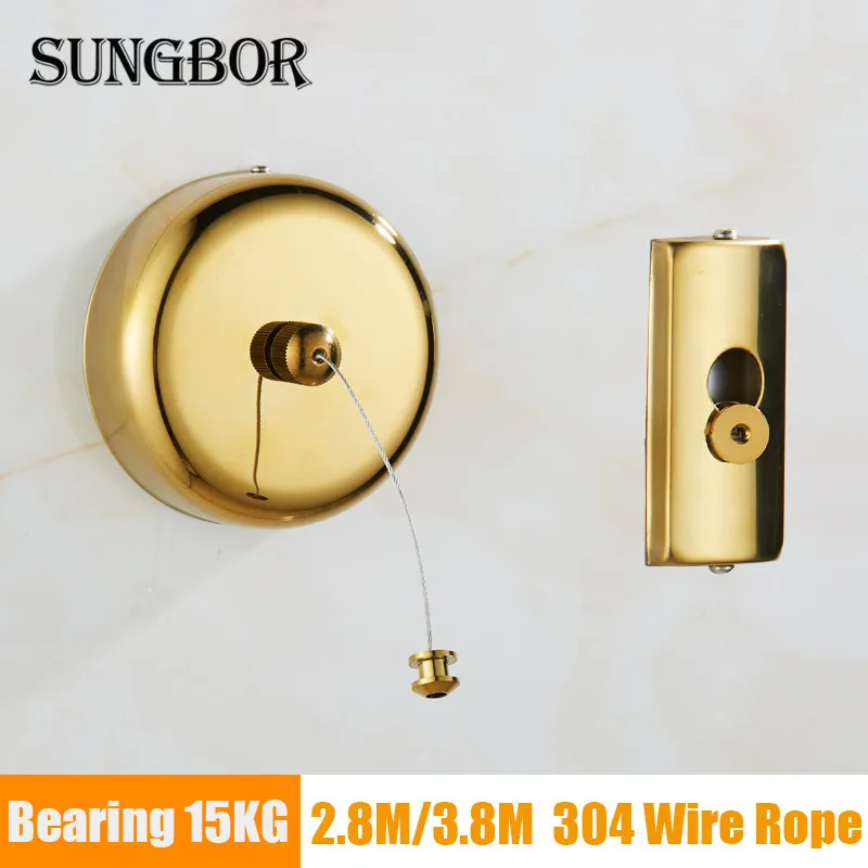 

2.8m Clothes Drying Rack Rope Home Storage Stainless Steel Retractable Clotheslines Clothes Dryer Organiser Laundry Hanger GJ010