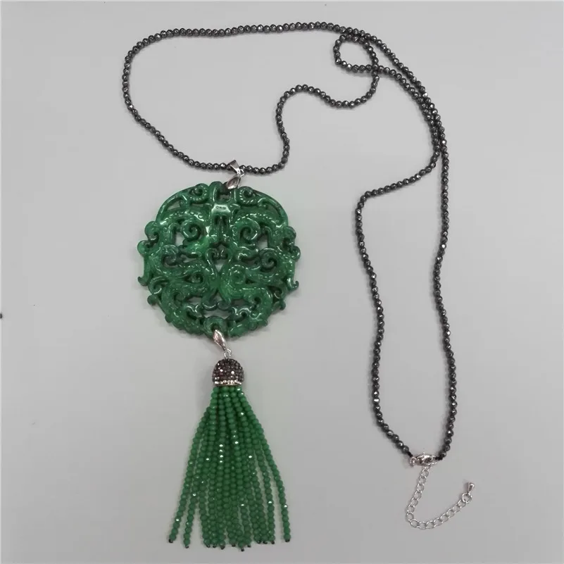 Ожерелье подвеска с подвеской из искусственного камня 3 мм|necklace chain pendant|hematite