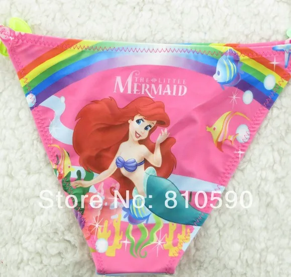 New Baby Girls The Little Mermaid Bikini Swim Wear Swimsuits Girl Two Pieces Swimwear Cartoon beachwear 5set | Спорт и развлечения